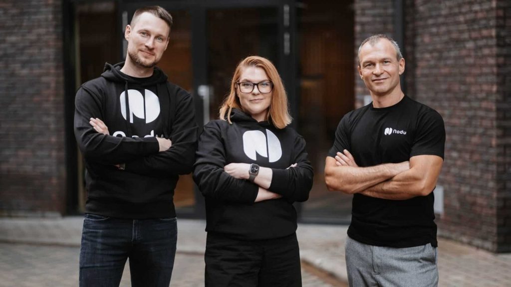 Nodu startup funding announcement showing euro-denominated pre-seed investment and European crypto-fiat infrastructure concept