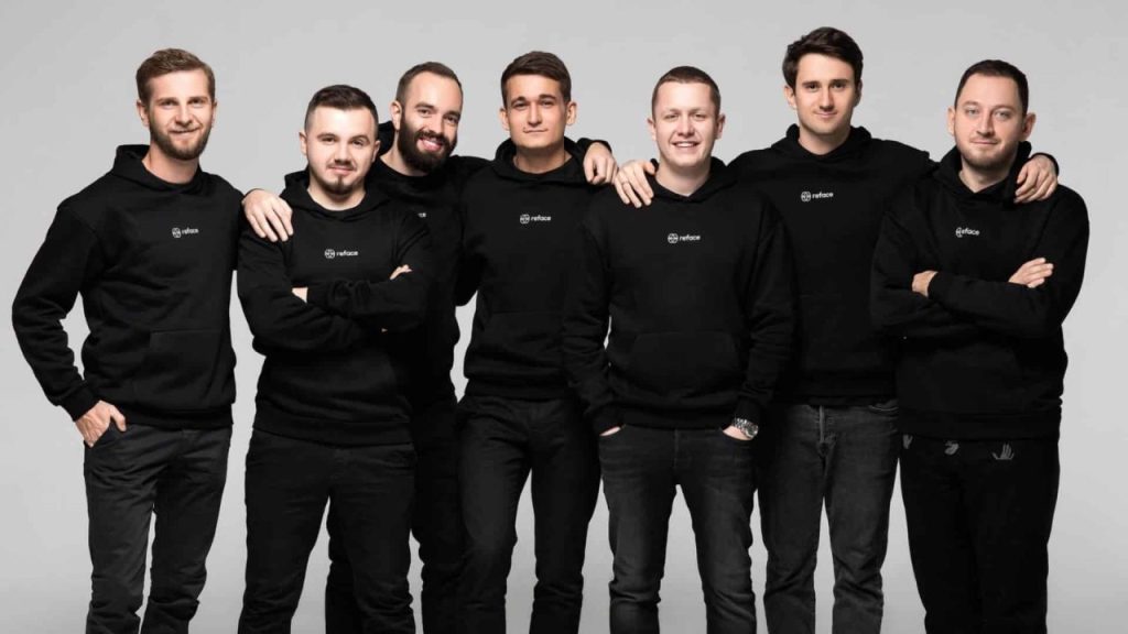 Reface logo on a smartphone screen representing the Ukrainian AI app studio securing €15.2 million in non-dilutive user acquisition funding