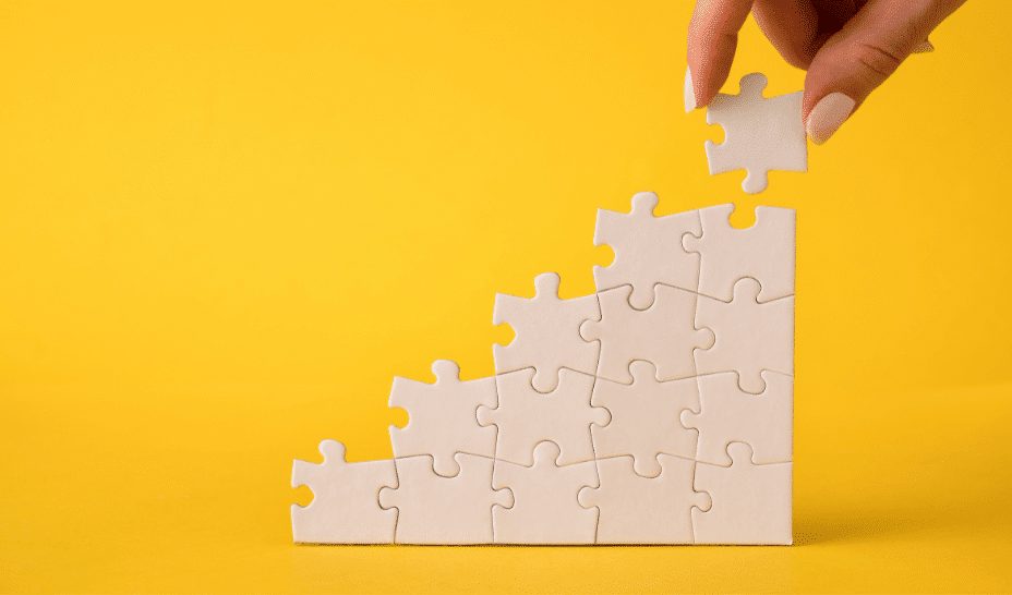 Startup leadership team reviewing growth metrics in preparation for a Series B funding round