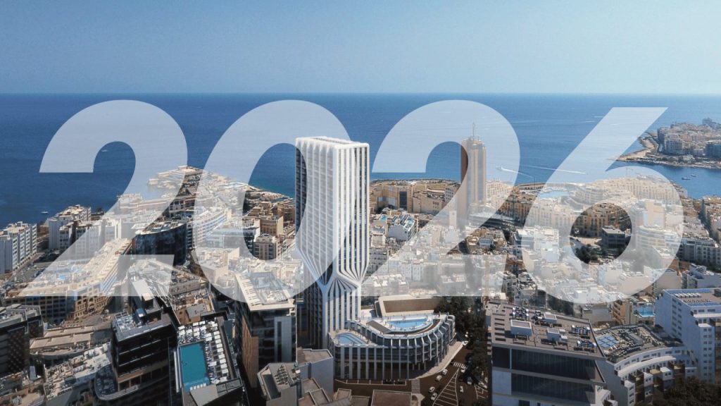 A panoramic view of Malta’s coastline with city buildings symbolising its shift from tourism destination to emerging European tech hub