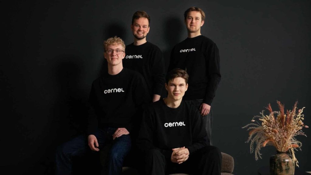 Team of Cernel working on an AI-driven e-commerce data management platform in an Aarhus tech office