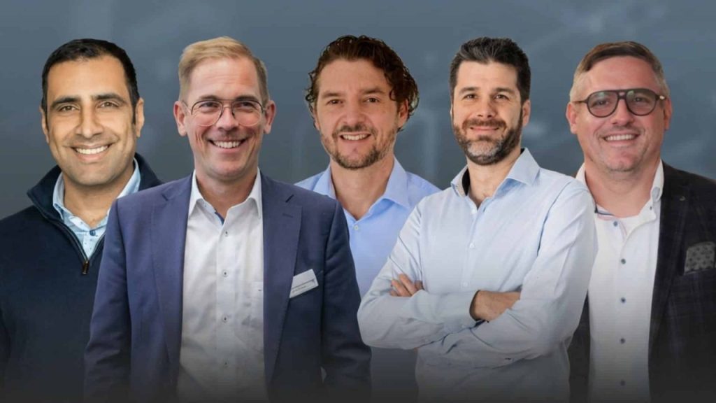 Engineers testing a FLEXOO robotic system designed for NASA lunar rover and industrial physical AI applications