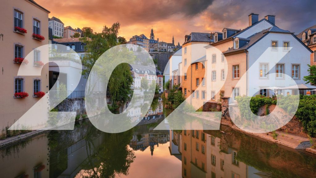 Skyline of Luxembourg City with modern office buildings symbolizing a growing startup and venture capital ecosystem