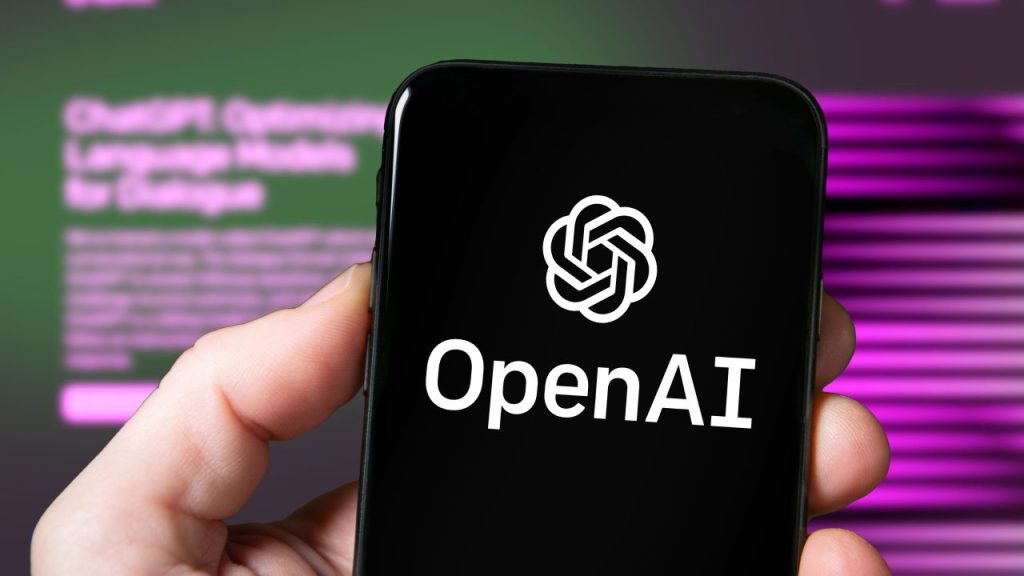 OpenAI logo on a screen with Amazon and Nvidia logos in the background, symbolizing a major funding round near a $100 billion valuation
