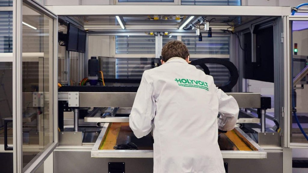 Holyvolt and Wildcat logos symbolizing a €63.1 million battery materials acquisition deal between a Swedish BatteryTech startup and a US firm