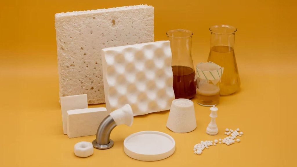 Foamlab's bacterial cellulose foams for sustainable plastic alternatives.