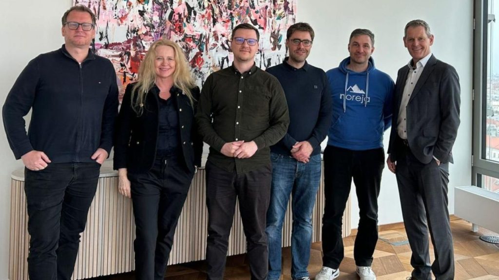 Noreja logo and AI technology concept