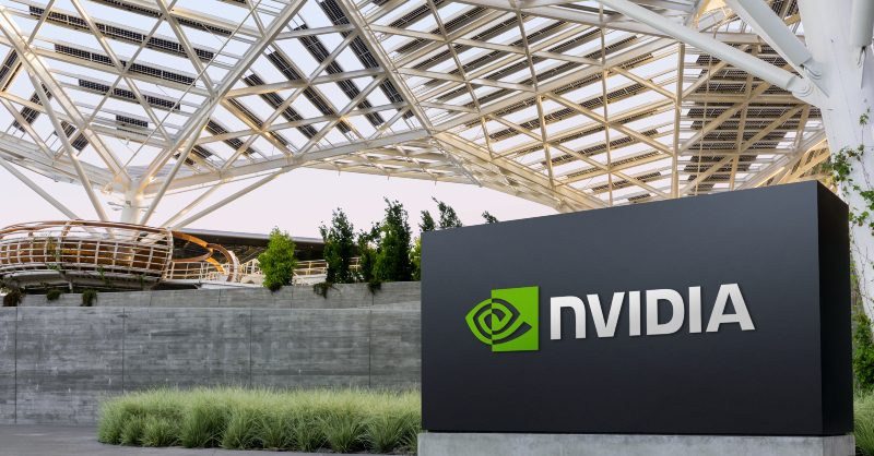 Nvidia Strategy: Why the Tech Giant Borrowed $25B in Capital Nvidia logo displayed on a digital screen representing financial growth and technology infrastructure.