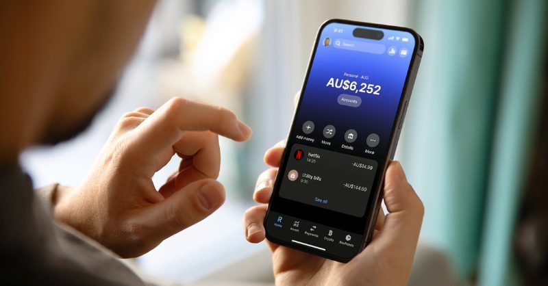 Revolut Secures Full Australian Banking Licence Revolut mobile banking application interface on a smartphone screen.